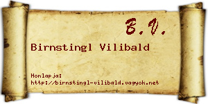 Birnstingl Vilibald névjegykártya